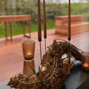 Adventskrans af bregner og blade