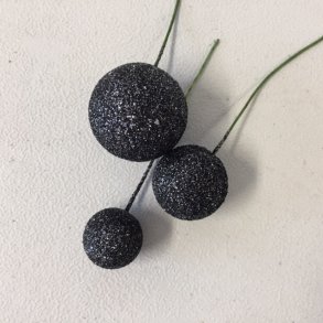 Sort glitterkugle