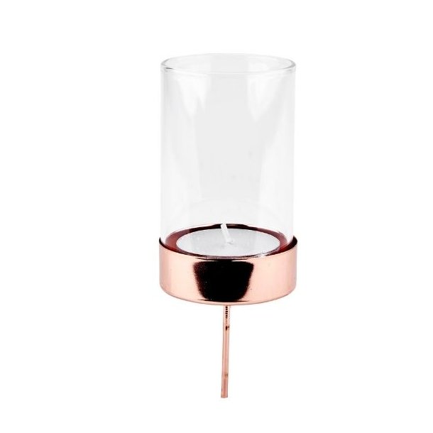 Fyrfadsstage med glas