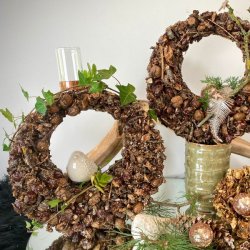 Fyrfadsstage med glas